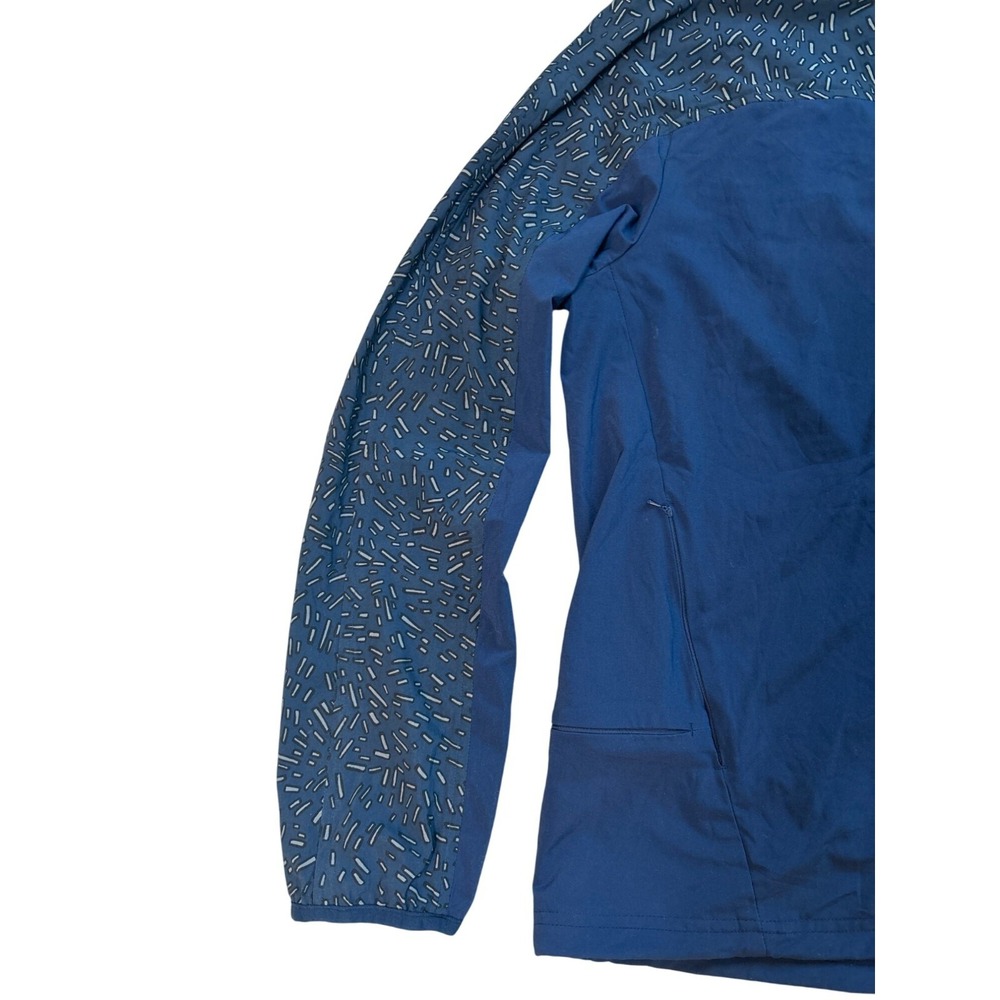 Outdoor Voices Jacket Mens Large Windbreaker Full Zip Hooded Spandex Blue View 4